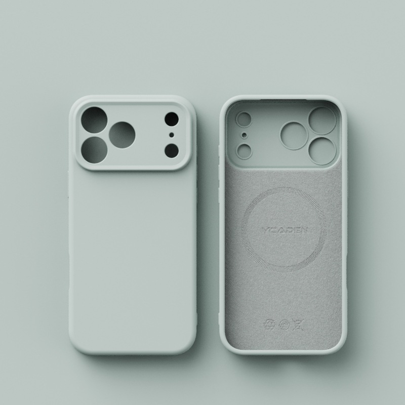 Suitable for iPhone 17 ProMax premium liquid silicone magnetic phone case Apple 16 ultra-thin solid color skin sensation 15