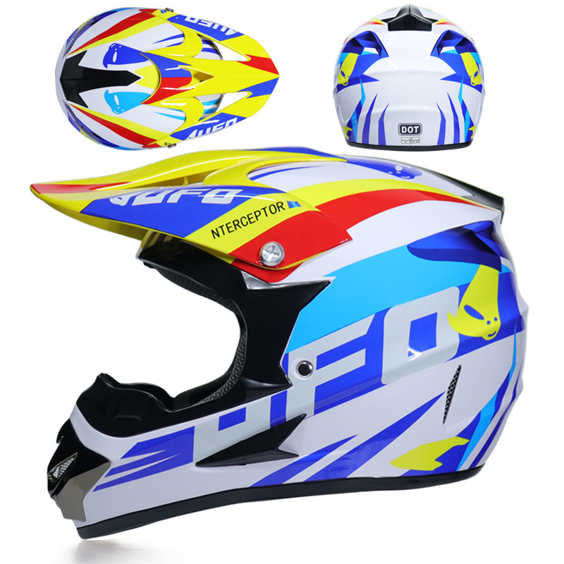 Car, motorcycle, rally off-road helmet, mountain bike, racing car, downhill full helmet, men's and women's all season summer gift three piece set