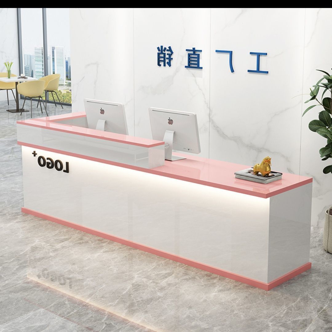 Bar counter, cash register, front desk, reception desk, reception desk, service desk, simple and modern commercial bar counter