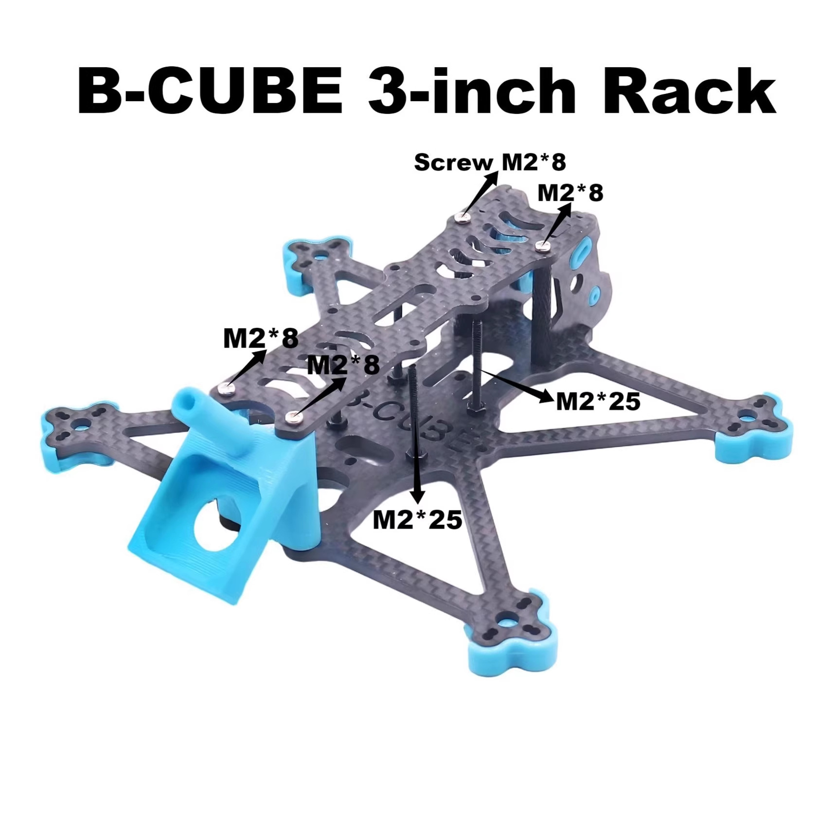 Bo Cube 3-inch FPV drone frame kit carbon fiber racing quadcopter
