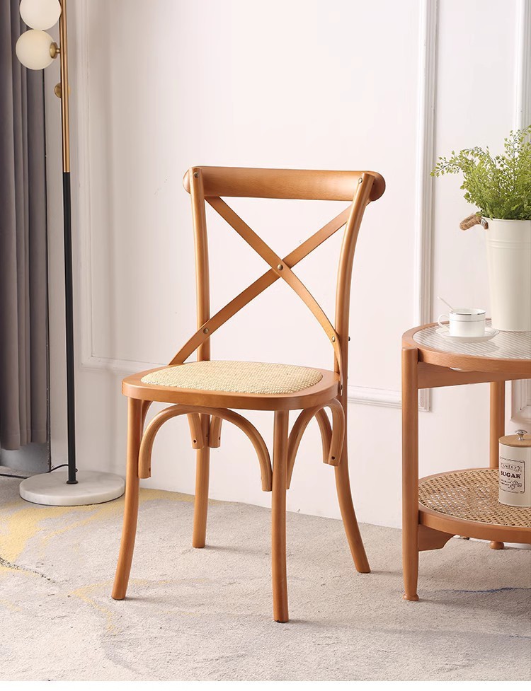 Foreign trade solid wood household chairs, conference negotiations, tables and chairs, retro wedding homestays, internet celebrities, back fork dining chairs, high back chairs