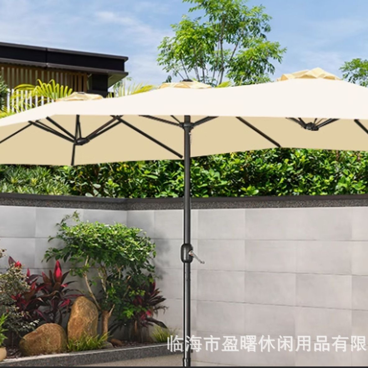 Outdoor Umbrella, Courtyard Umbrella, Sunshade Umbrella, Courtyard Roman Umbrella, Large Sun Umbrella, UV resistant Double Head Design