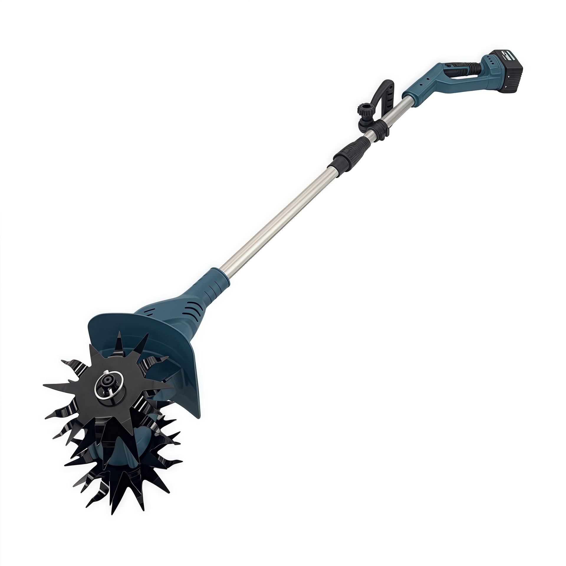 Brushless digital display handheld lithium battery micro tiller, agricultural plow, small electric hoe, soil digging and loosening rotary tiller