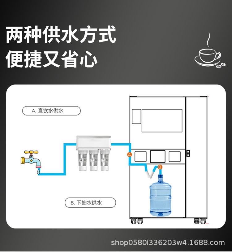Unmanned self-service freshly ground coffee machine, QR code scanning automatic vending machine, integrated milk tea beverage machine, commercial intelligence
