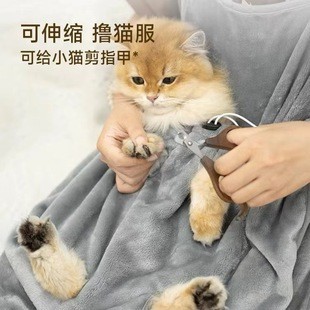撸 Кошка в апрельской одежде с кошками, кошками, двуспальной крышкой, крышками, домашними животными можно упаковать одеждой для кошек