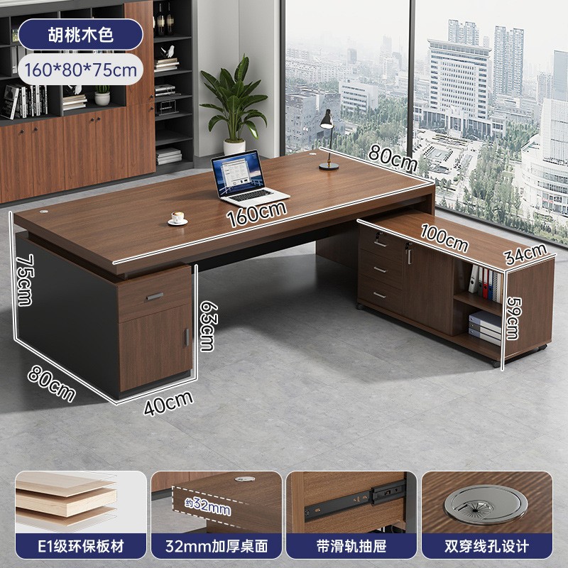 Office desk, desktop, home, simple computer, desk and chair combination, office, single person, simple writing desk, large desk, desk