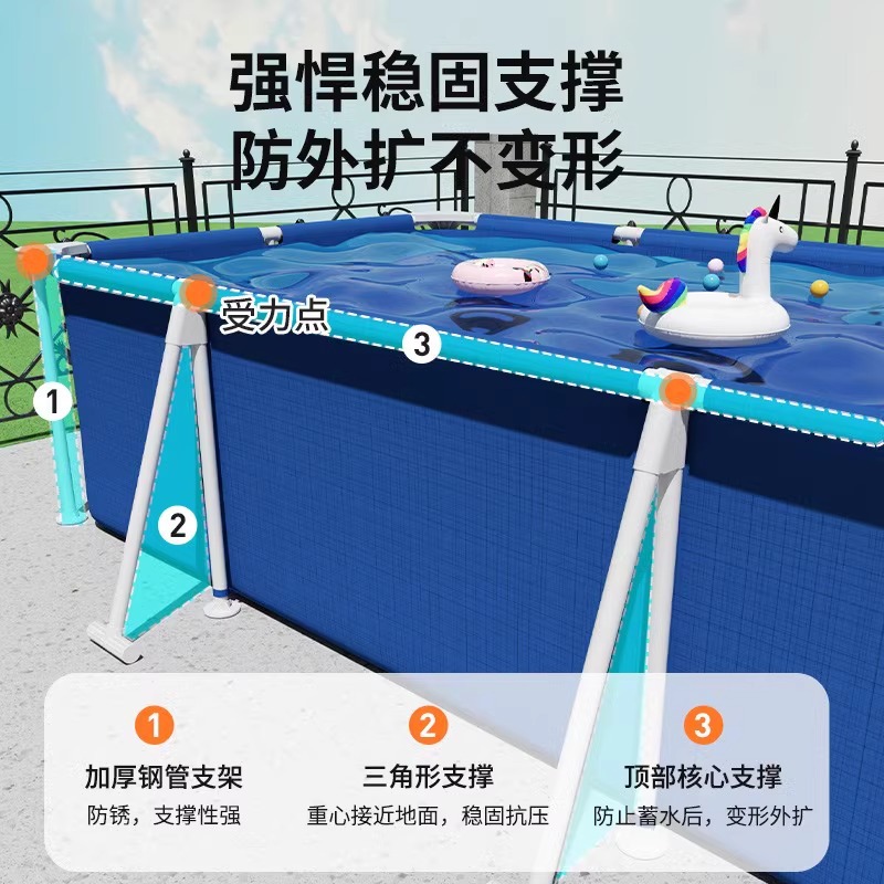 Bestway Bracket Swimming Pool Home Children's Non Inflatable Swimming Pool Home Folding Fish Pool Outdoor Pool Bracket