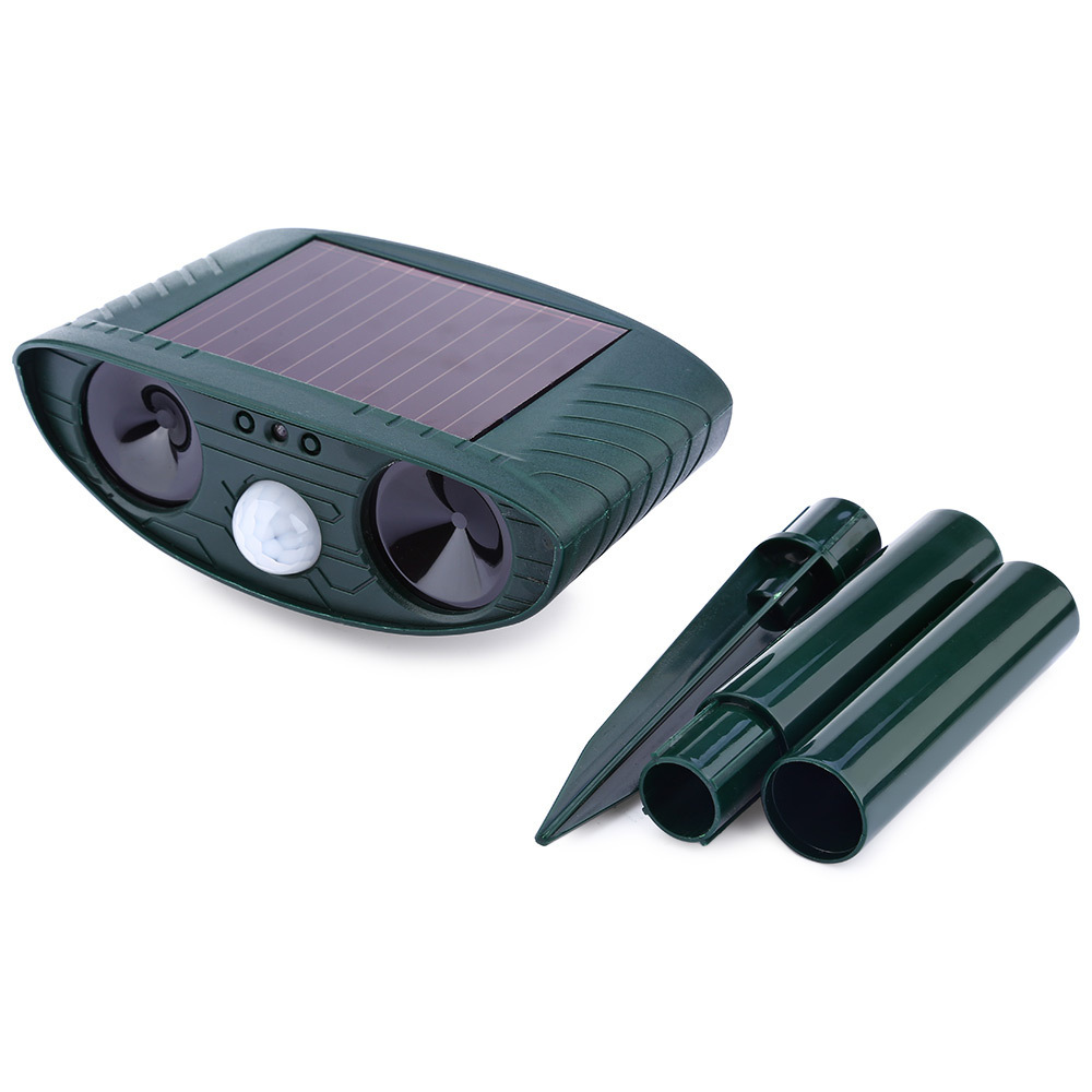 Multi functional outdoor solar ultrasonic animal repellent, mouse repellent, bird repellent, cat and dog repellent