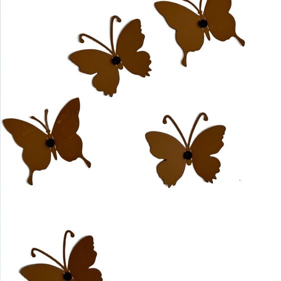 Cross border Spring Iron Art Simulation Climbing Vine Butterfly Wall Decoration Garden Courtyard Fence Indoor and Outdoor Decorative Wall Props