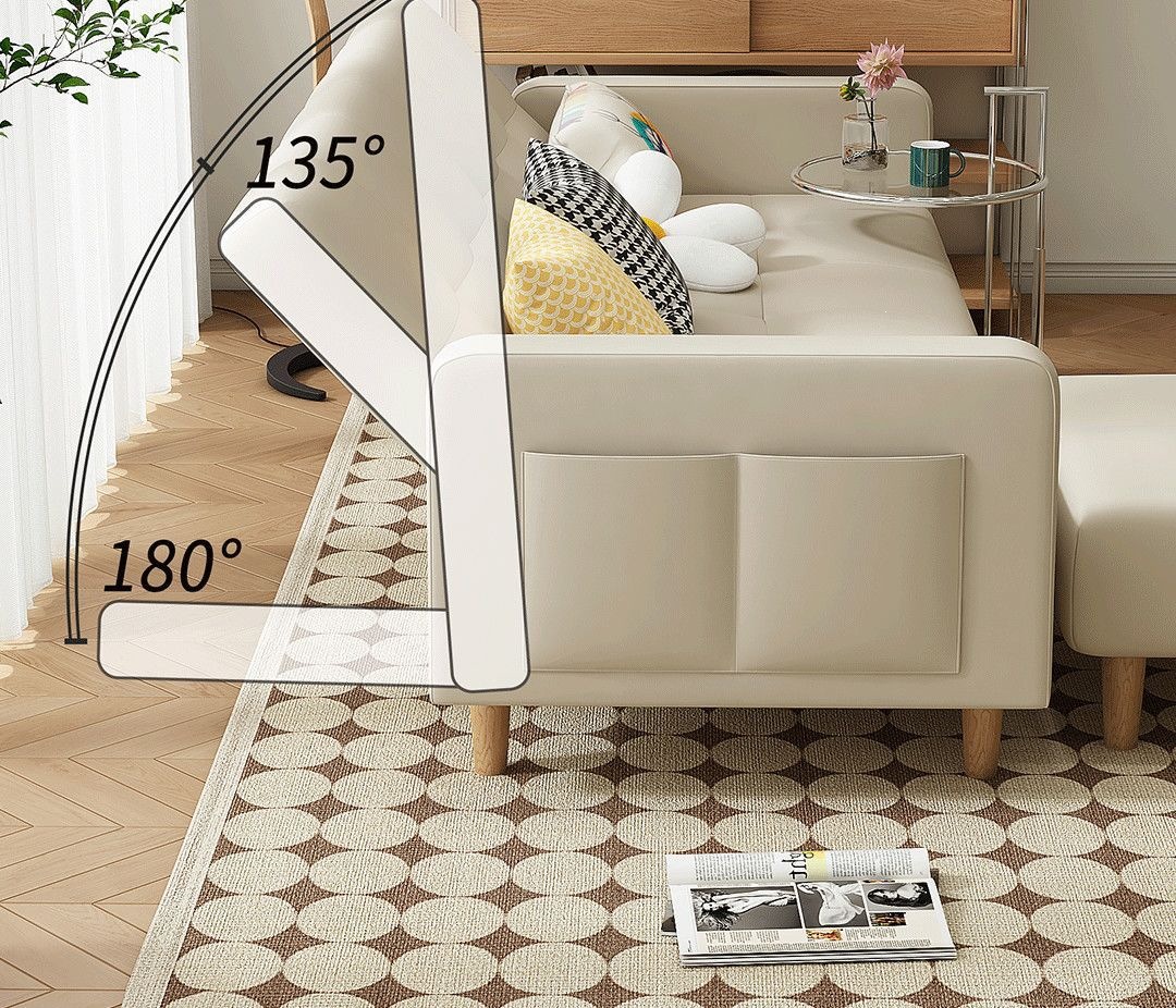 Sofa, small-sized living room, sofa bedroom, simple modern rental room, three person folding sofa bed, dual-use
