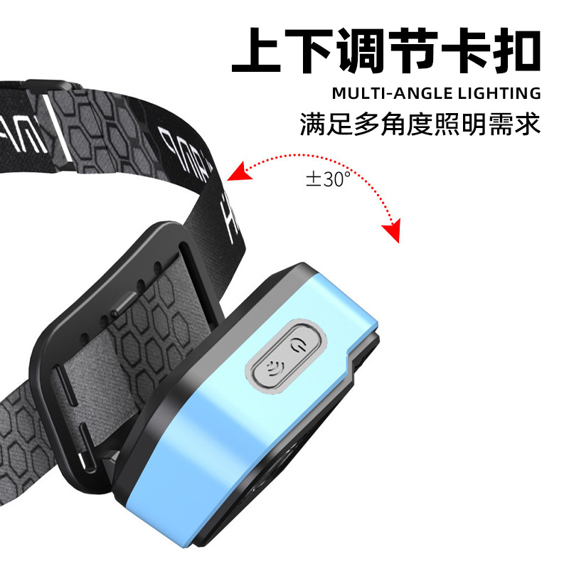 户外登山头戴式led头灯钓鱼专用高流明长续航野外强光感应头灯