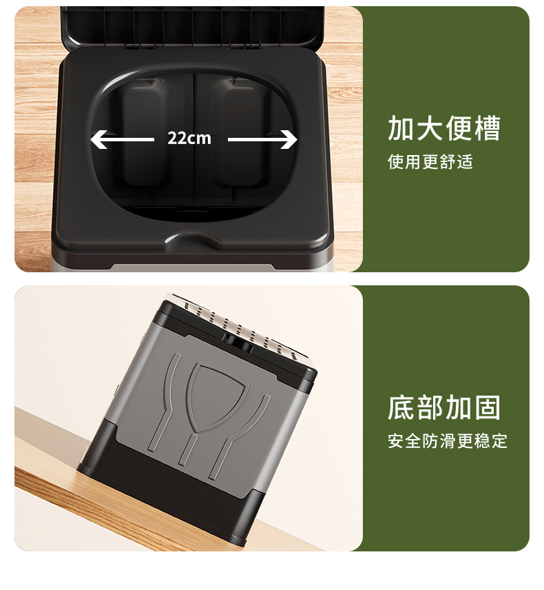 Mobile folding odor proof multifunctional toilet, baby seat toilet, adult car emergency car portable toilet