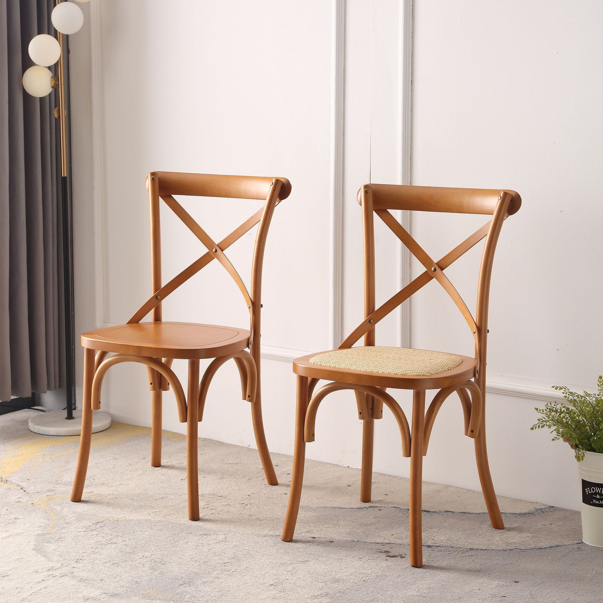 Foreign trade solid wood household chairs, conference negotiations, tables and chairs, retro wedding homestays, internet celebrities, back fork dining chairs, high back chairs