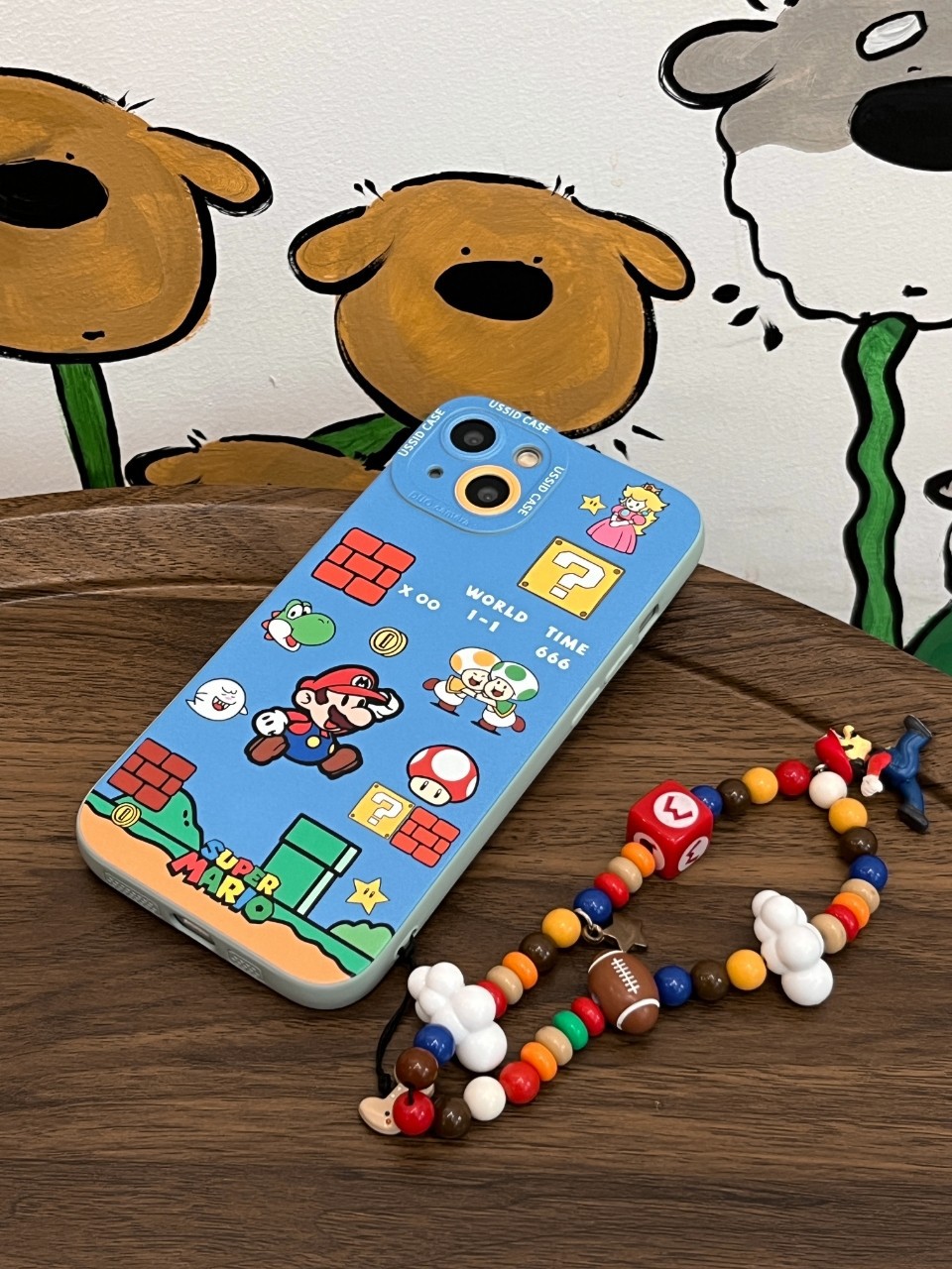 Blue Mario Apple 16 phone case, new iPhone 17 Promax mirror holder, 17air soft shell Pro