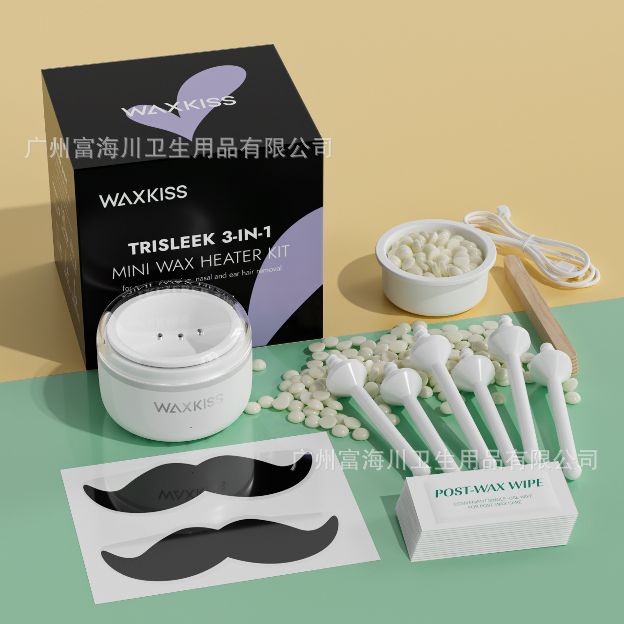 Набор для плавления воска 3-в-1 Waxkiss TriSleek для носа, ушей и бровей