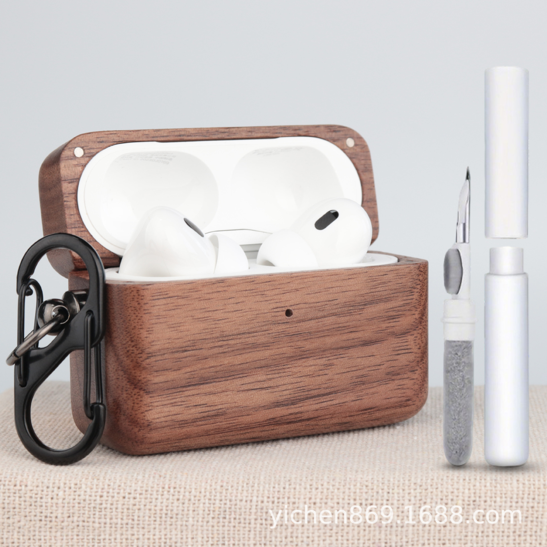 跨境APPLE新款AirPods pro3木质耳机壳适用蓝牙耳机保护壳耳机壳