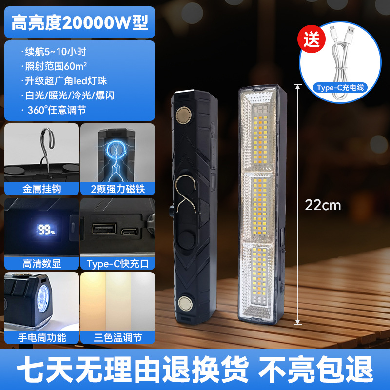 户外led露营灯野营灯照明灯防水应急灯超亮长续航手机充电多功能