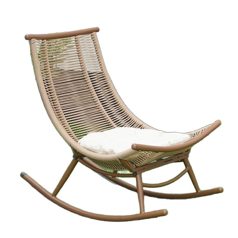 Lazy sofa rattan lounge chair can sleep on the balcony, home use leisure chair, living room nap chair, internet famous rocking chair