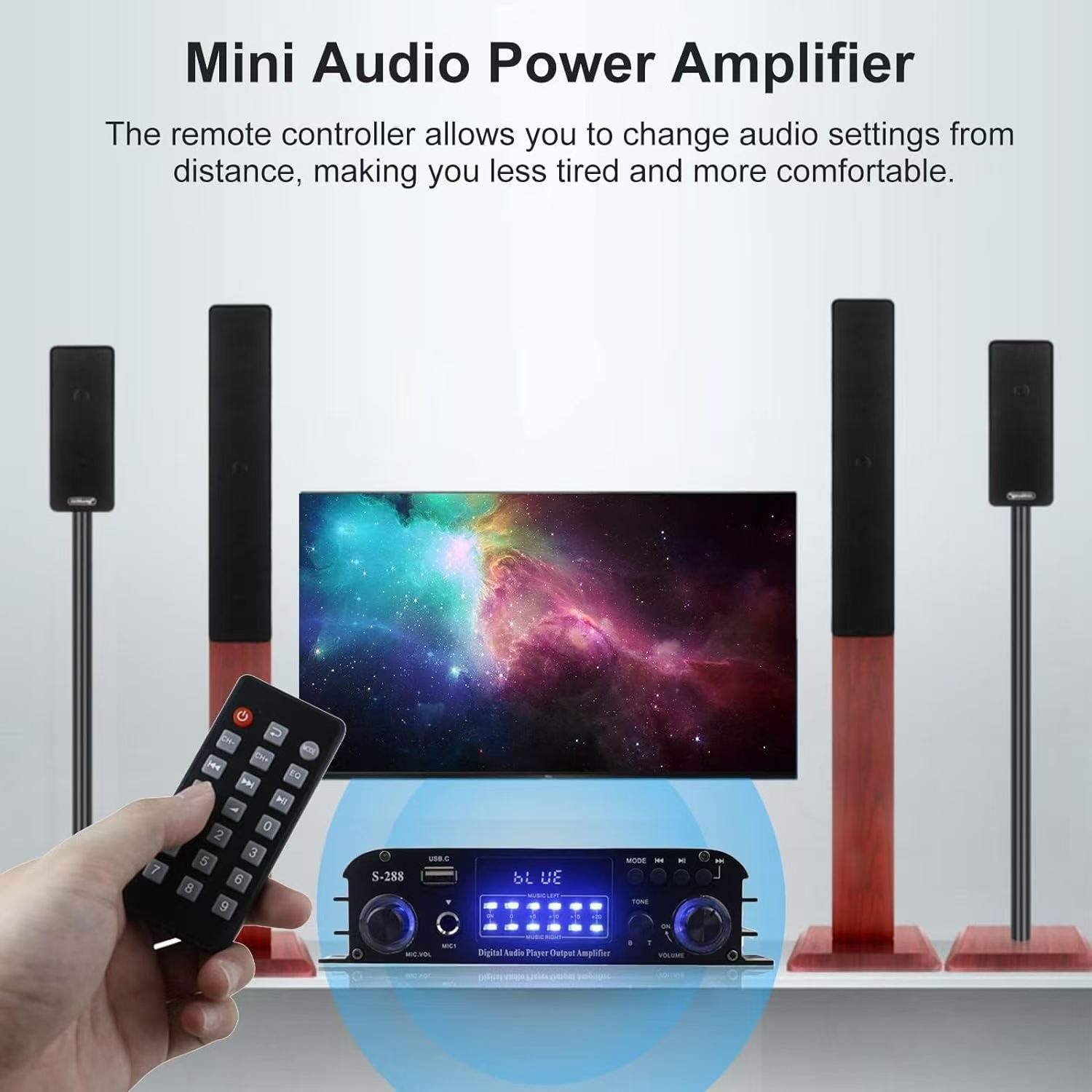 Цифровой Bluetooth усилитель мощности S-288 HiFi