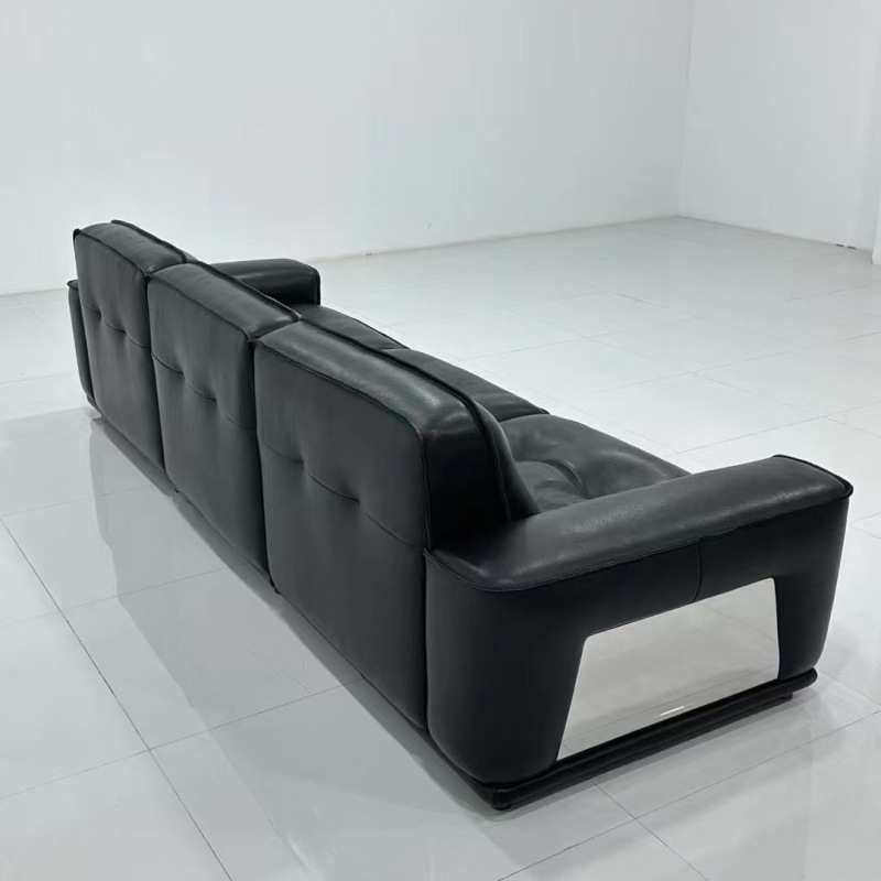 Foshan Furniture Black Diamond Full Sofa Large House Villa Living Room Designer Italian Style Extremely Simple Sofa Arrangement
