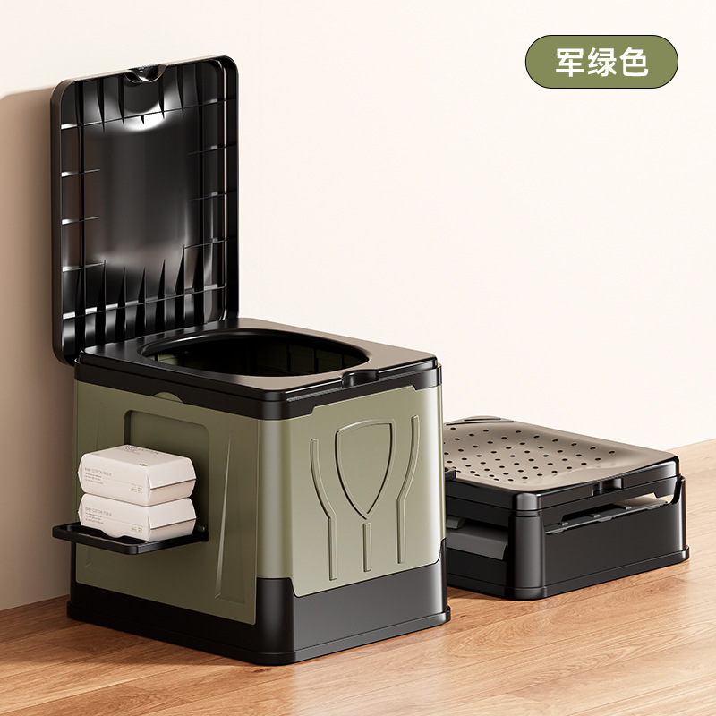 Mobile folding odor proof multifunctional toilet, baby seat toilet, adult car emergency car portable toilet