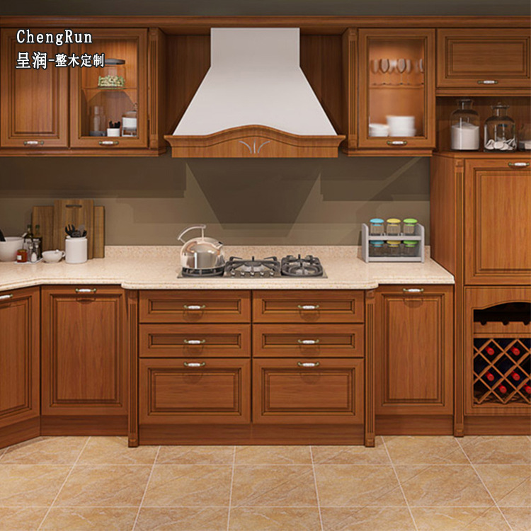 Kitchen cabinet customization, villa full house customization, cabinet door panels, solid wood floor cabinets, overall kitchen cabinet customization
