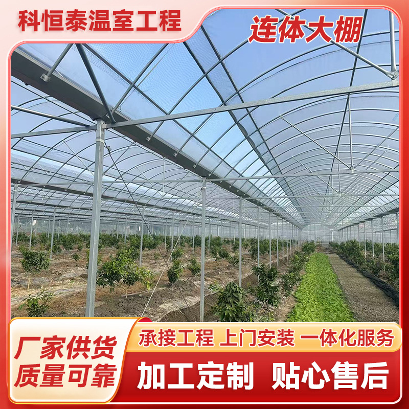 Integrated greenhouse for direct supply of vegetables, fruits and vegetables, integrated greenhouse for foreign trade, connected greenhouse for thermal insulation, greenhouse for sunshade film
