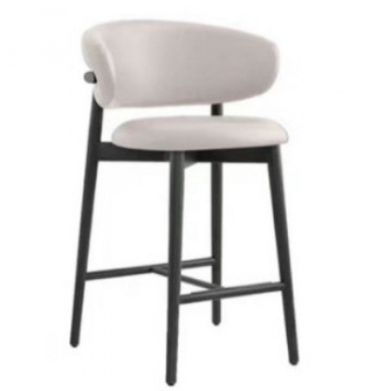 Modern solid wood bar counter chair, Nordic kitchen chair, household small dining chair, backrest, hotel restaurant, leisure high chair