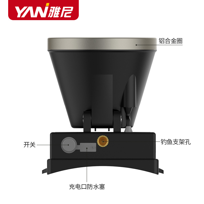 Yani 726U Headlight LED Strong Light Charging Ultra Bright Head Mounted Flashlight Outdoor Long Range Lithium Mine Light