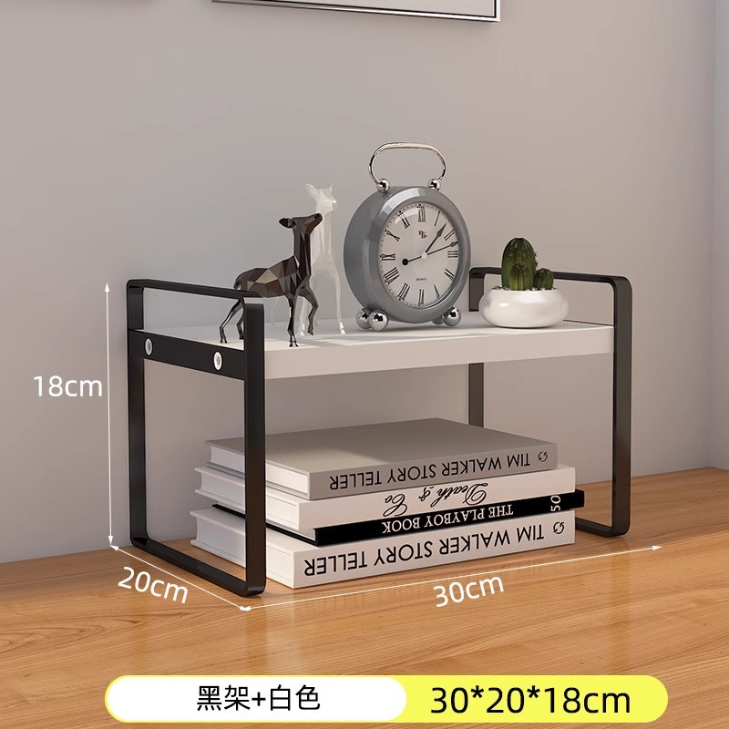 Desktop storage rack, multi-layer desk storage rack, office desk, layered rack, wrought iron student dormitory desk, small bookshelf on the table