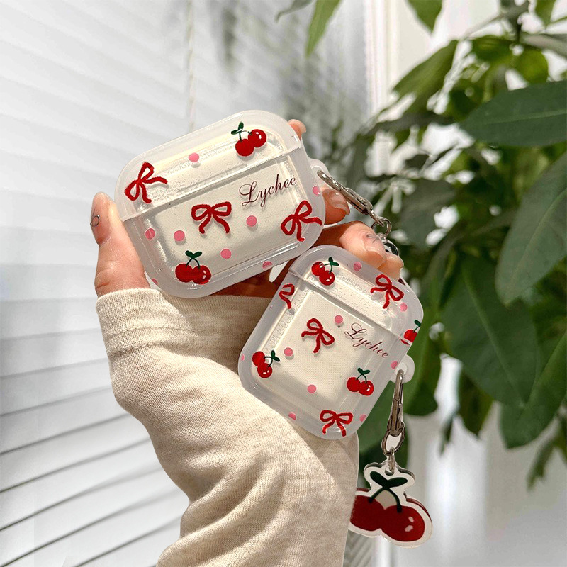 Cherry is suitable for AirPods 1/2 protective case, AirPods 3 generation Apple earphone case, wireless Bluetooth earphone case