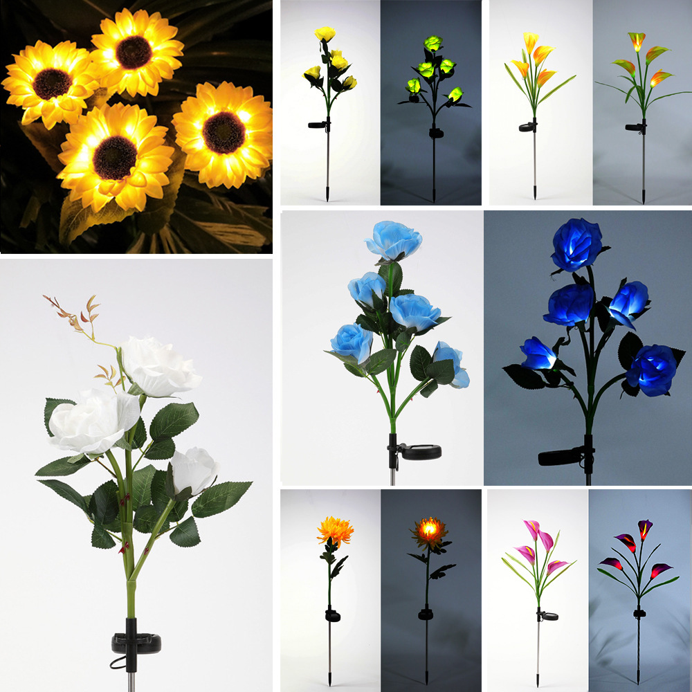 Solar powered ice hockey ground lamp, lawn plug-in lamp, outdoor courtyard garden, step atmosphere decoration, LED crack light