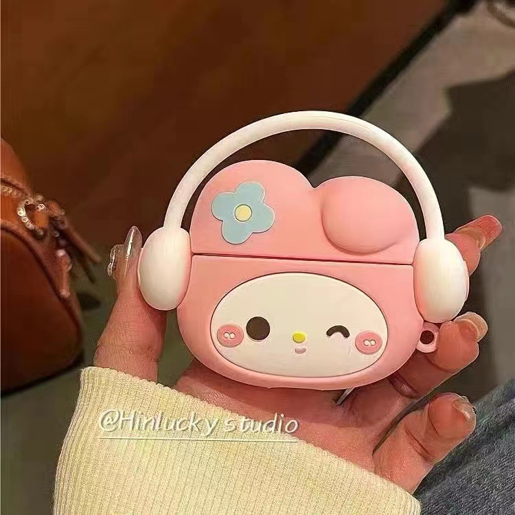 卡通拉布布包包适用airpods4代保护套二代3代pro2苹果蓝牙耳机壳