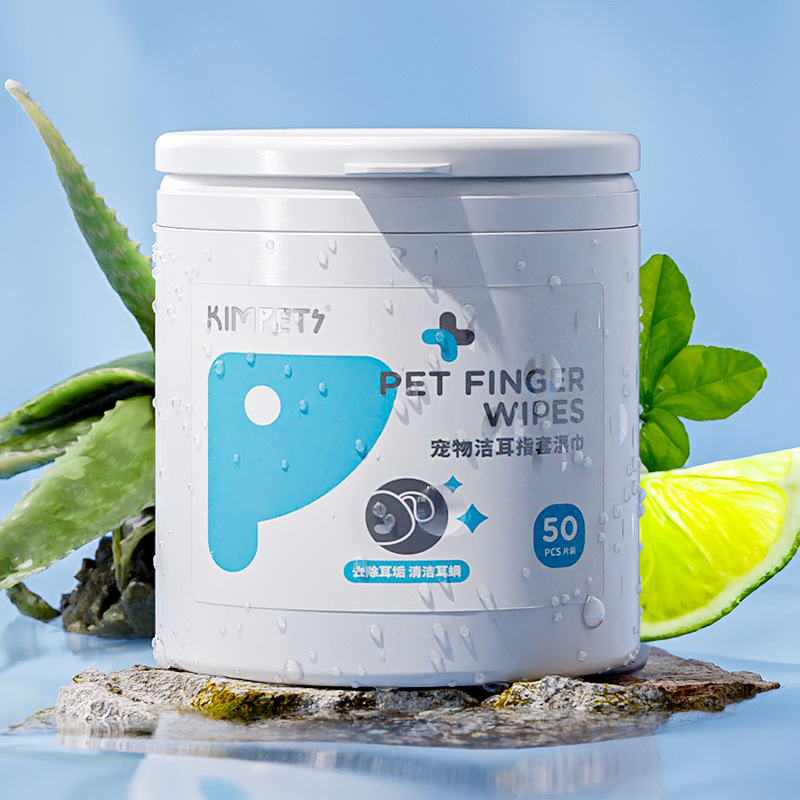 Kimpets Очистка питомцев -Уборка пальца влажный шарф кошачий собака дезодорирование чистки дыхания по уходу за больными расходными материалами
