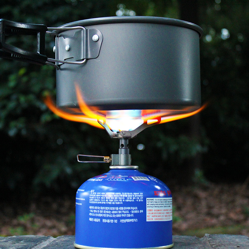 BRS Titanium Alloy Outdoor Stove Ultra Light Folding Portable Camping Gas Stove Head Strong Fire Butane Gas Stove