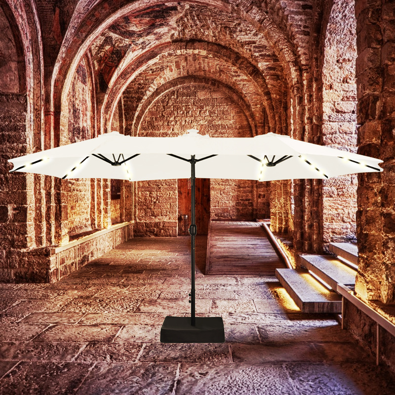 Outdoor Umbrella, Courtyard Umbrella, Sunshade Umbrella, Courtyard Roman Umbrella, Large Sun Umbrella, UV resistant Double Head Design
