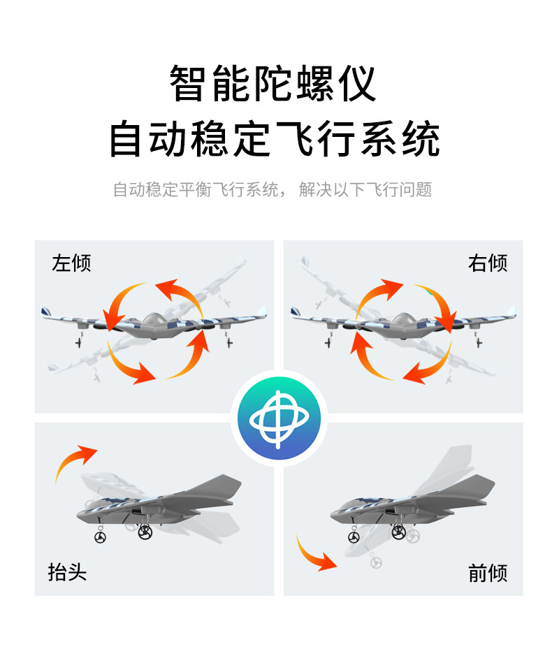Fighter, remote-controlled aircraft, crash resistant glider, model airplane, electric fixed wing, children's toy drone, boys flying