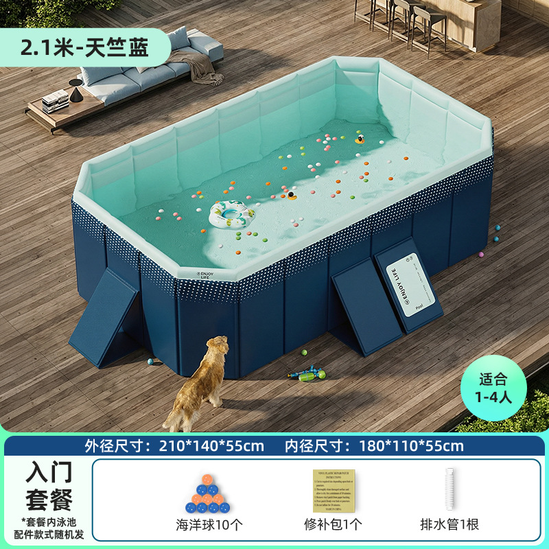 Cross border swimming pool, thickened wear-resistant inflatable swimming pool, outdoor non foldable play pool, children's home pool, beach