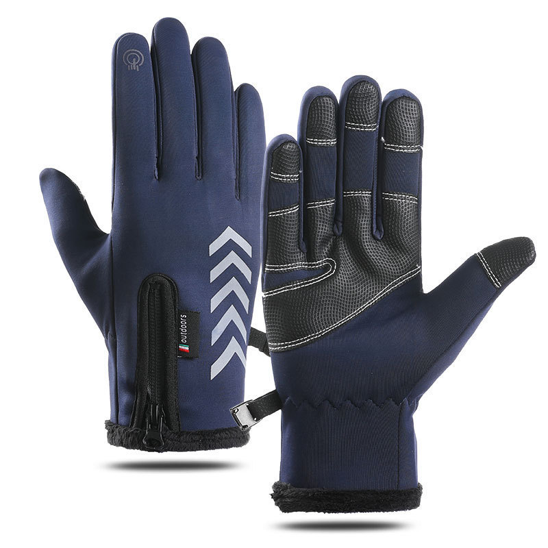 Winter Warm Gloves for Men and Women Touchscreen Skiing Outdoor Sports with Velvet Waterproof and Cold proof Bicycle Riding Gloves
