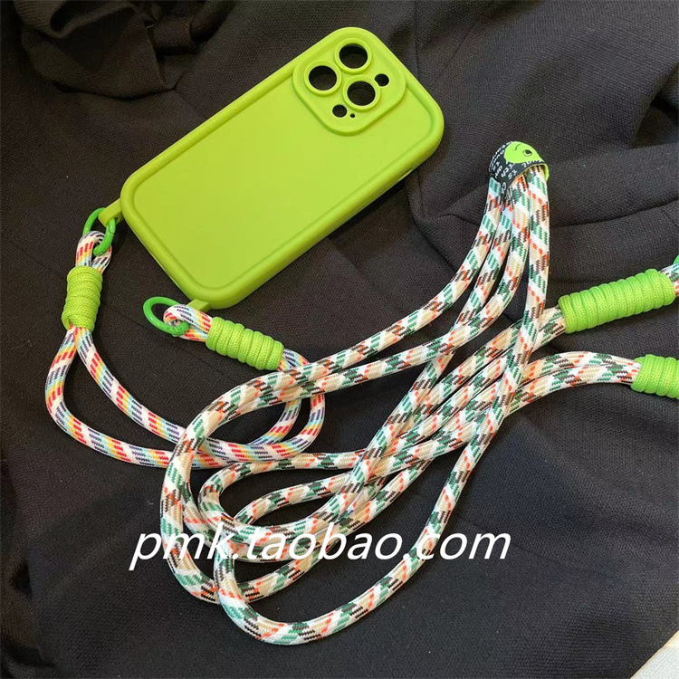 Personalized contrasting woven lanyard suitable for Apple 17 Promax phone case, iPhone 13 wristband, handheld, all inclusive 15