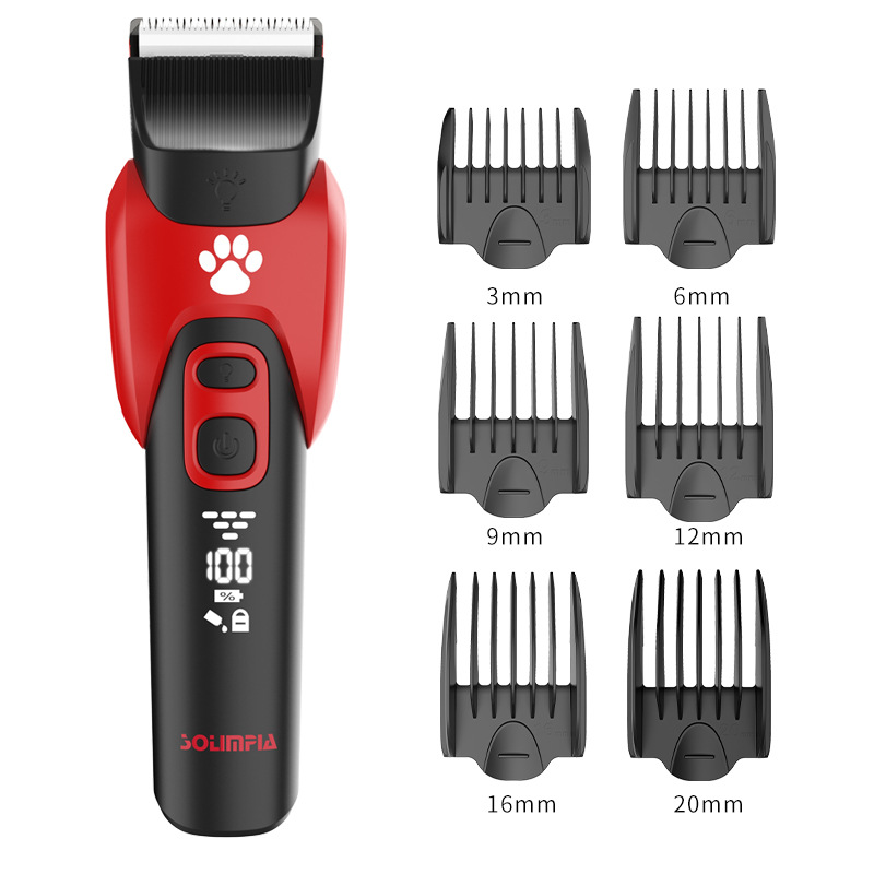 Cross -Bordder New Pet Shear Shear Push Push Smart светодиодный ЖК -дисплей Digital Show Устройство ремонта домашних животных большие домашние животные