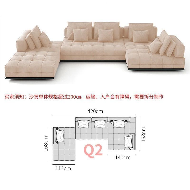 Cream style original Lawrence sofa light luxury model large flat villa living room light luxury module combination fabric sofa