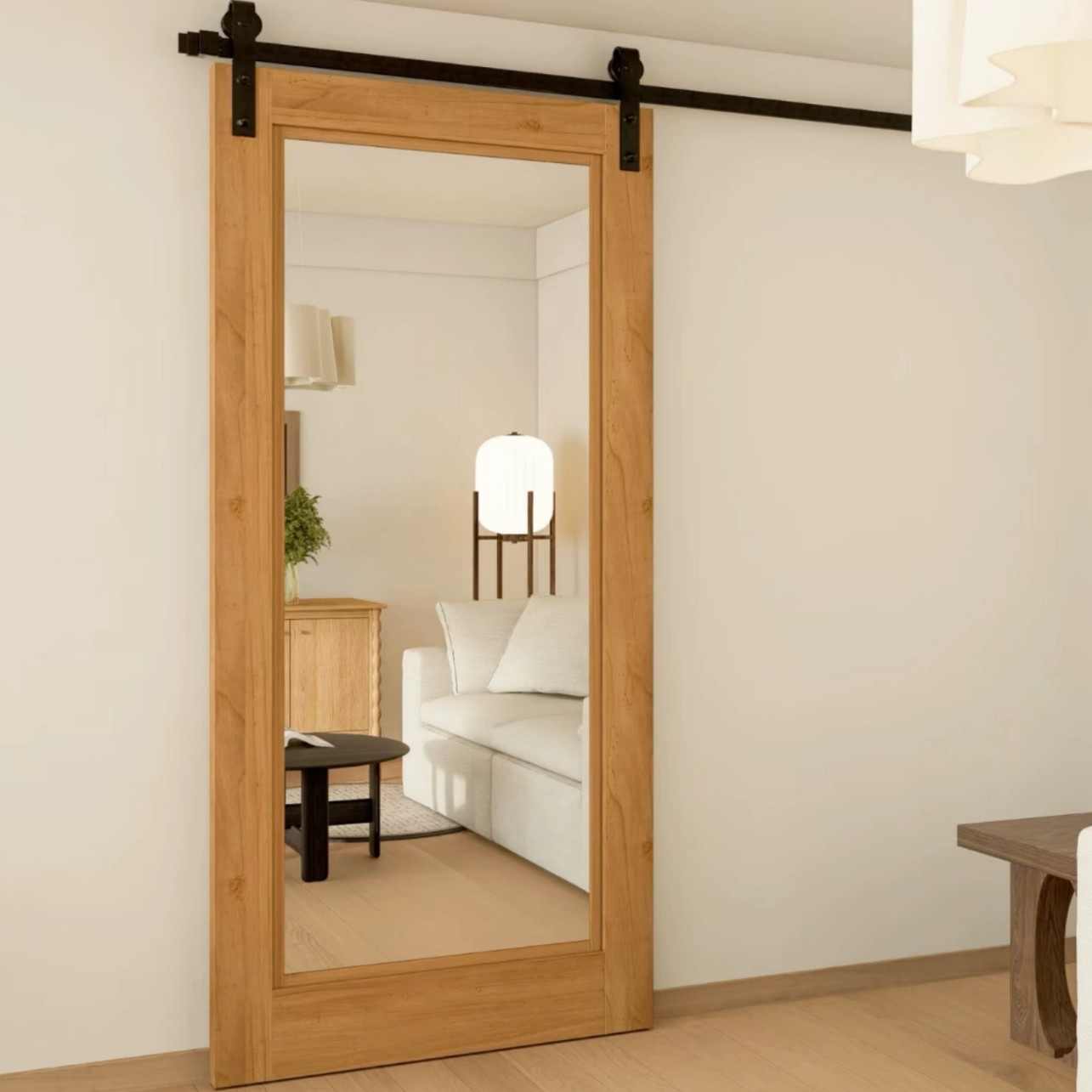 Дверь сарая из массива дерева, стеклянное отверстие, раздвижная дверь в старинном стиле, кухня, ванная комната, гардеробная, раздвижная дверь на подвесной рейке