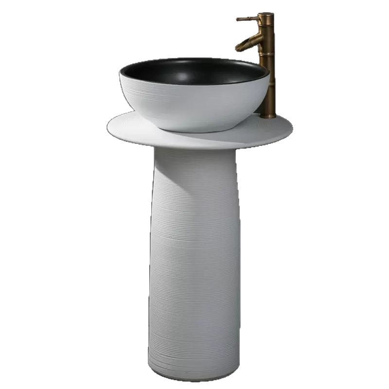 Балкон-колонна тип Washbasin Пол напольного уровня интегрированный наружный варбасин двор домохозяйства тип ручной раковины на открытом воздухе