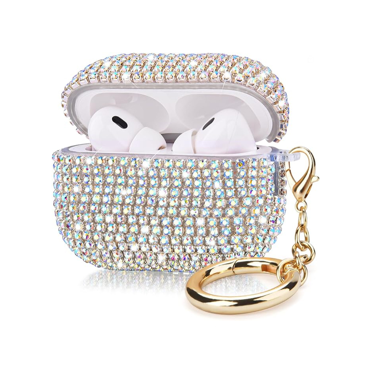 Suitable for Apple, Samsung, Huawei 4th generation diamond studded headphone case factory, PC hard case protective cover, TPU Pro 2nd generation