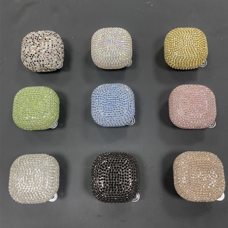 Suitable for Apple, Samsung, Huawei 4th generation diamond studded headphone case factory, PC hard case protective cover, TPU Pro 2nd generation
