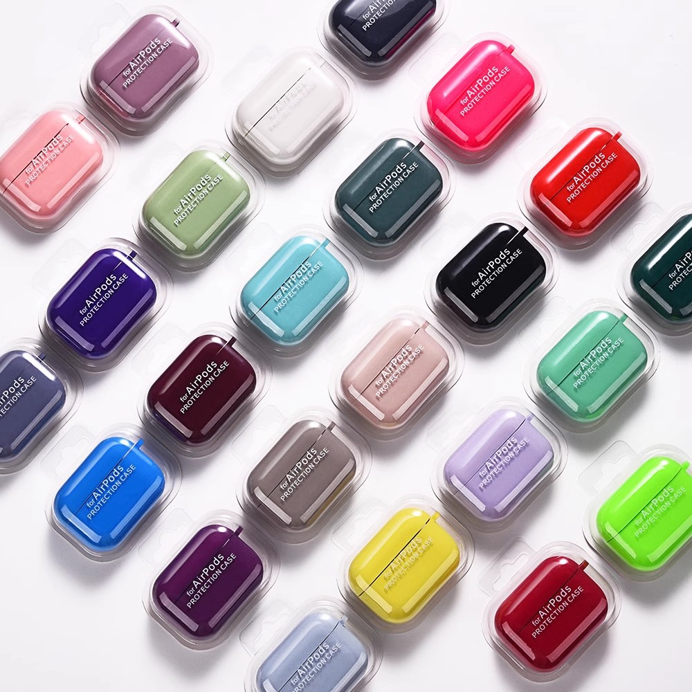 Solid color liquid silicone suitable for AirPods 4th generation protective case, 2nd generation 3rd generation Pro3 Apple Bluetooth earphone soft shell