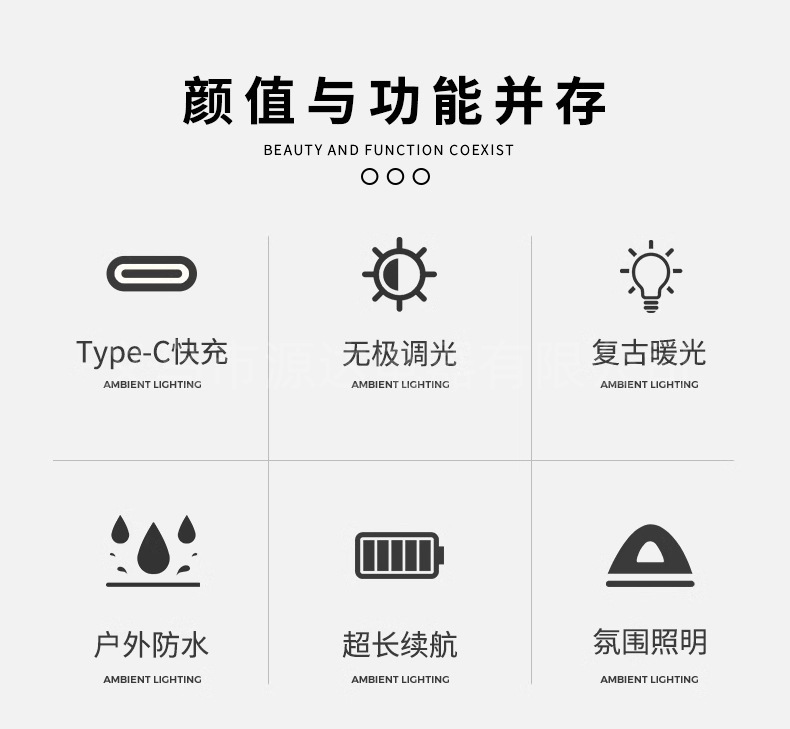 露营灯户外照明灯氛围灯超长续航复古营地灯帐篷灯多功能野营灯
