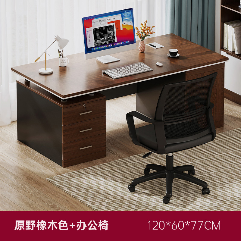 Office desk, desktop, home, simple computer, desk and chair combination, office, single person, simple writing desk, large desk, desk