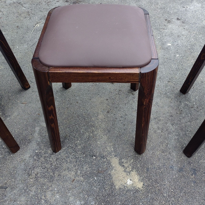 Solid wood stool for household use, stackable soft bag stool, living room wooden low stool, simple modern small square stool, dining table chair